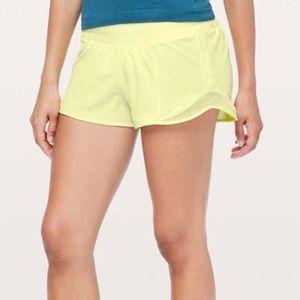 Yellow Lululemon Hotty Hot Short 2.5”